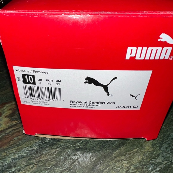 Puma sz 10 white & pink slides - Picture 2 of 7